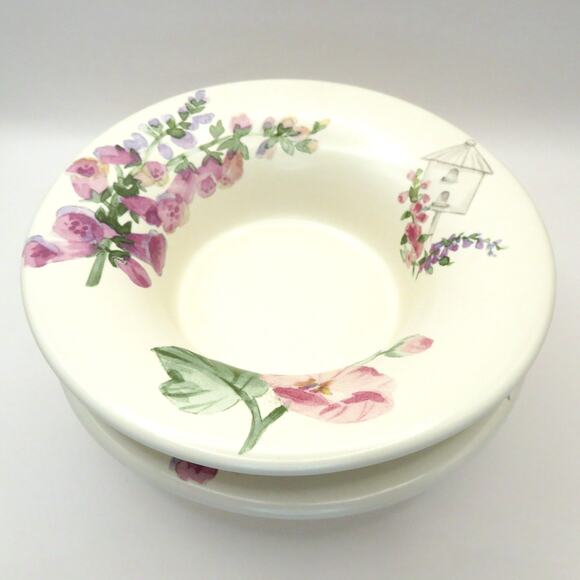 Pfaltzgraff Cape May Stoneware Pillar Solitude Candle Holder Birdhouse Set of 2 - Picture 12 of 13